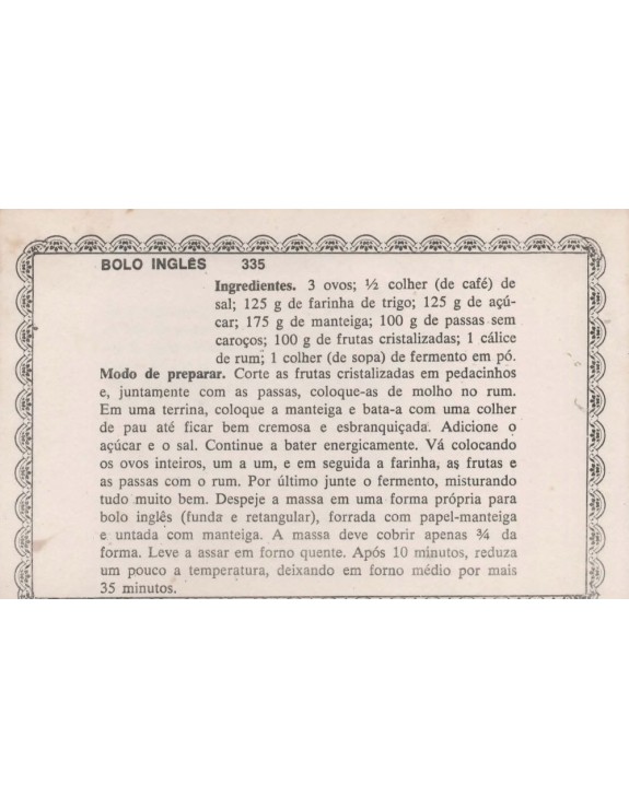 FICHARIO ANTIGO DE RECEITAS 335 E 336