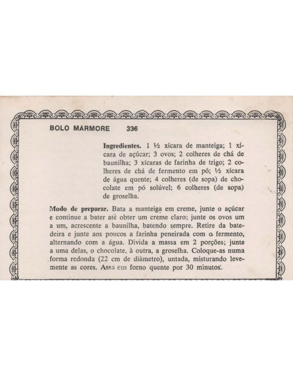 FICHARIO ANTIGO DE RECEITAS 335 E 336