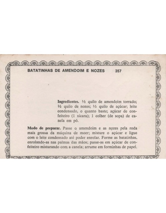 FICHARIO ANTIGO DE RECEITAS 357 E 358