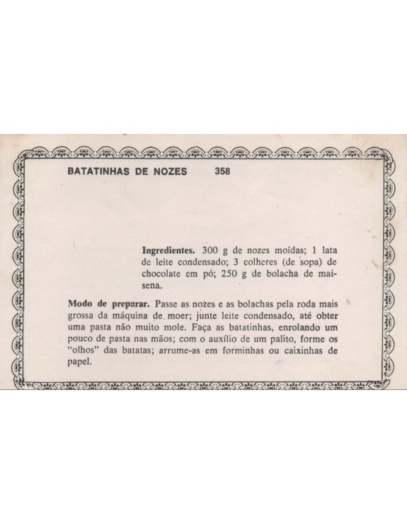 FICHARIO ANTIGO DE RECEITAS 357 E 358