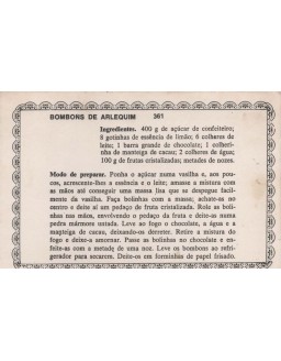 FICHARIO ANTIGO DE RECEITAS 361 E 362
