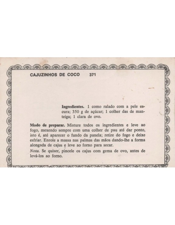FICHARIO ANTIGO DE RECEITAS 371 E 372