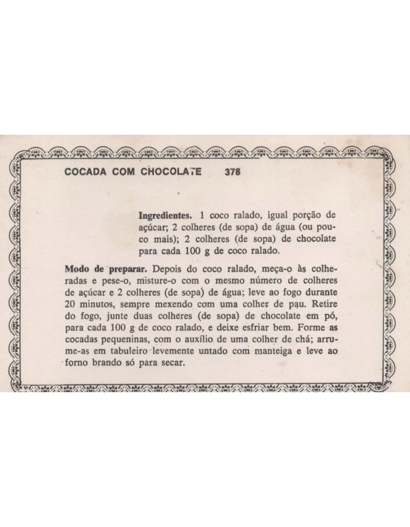 FICHARIO ANTIGO DE RECEITAS 377 E 378