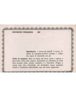 FICHARIO ANTIGO DE RECEITAS 401 E 402