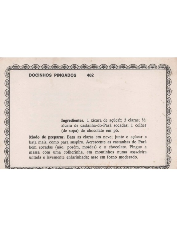 FICHARIO ANTIGO DE RECEITAS 401 E 402