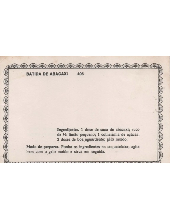 FICHARIO ANTIGO DE RECEITAS 405 E 406