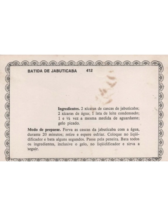 FICHARIO ANTIGO DE RECEITAS 411 E 412