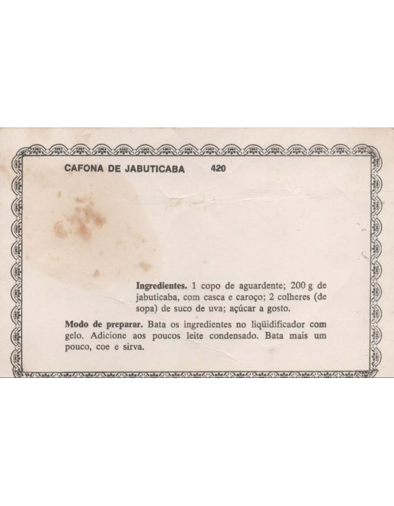 FICHARIO ANTIGO DE RECEITAS 419 E 420