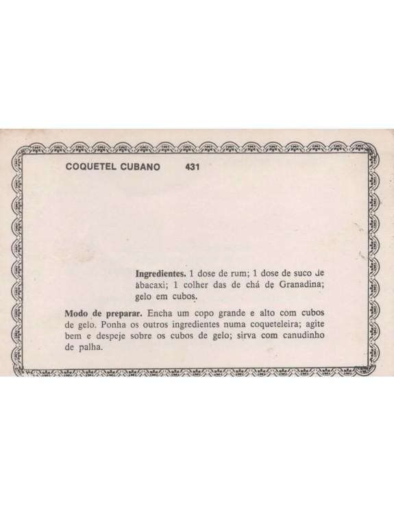 FICHARIO ANTIGO DE RECEITAS 431 E 432