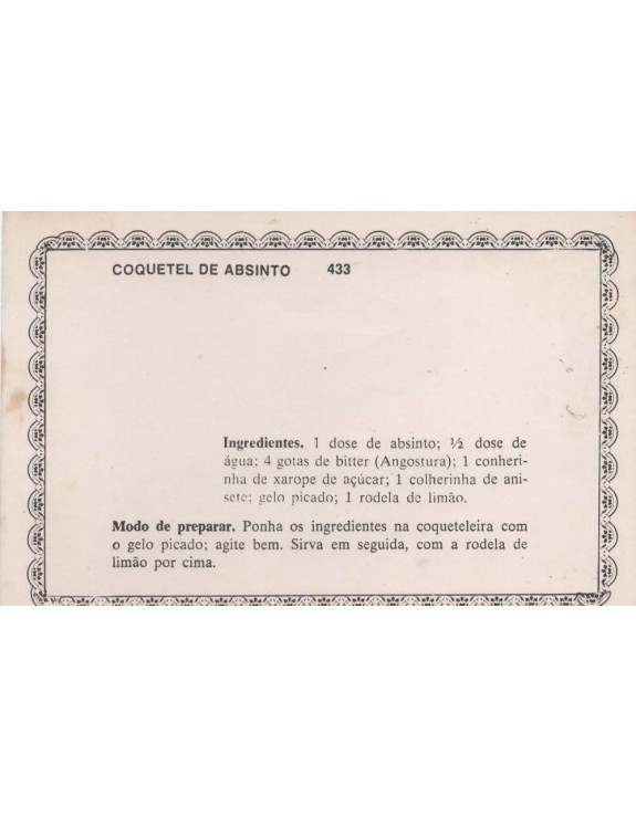 FICHARIO ANTIGO DE RECEITAS 433 E 434