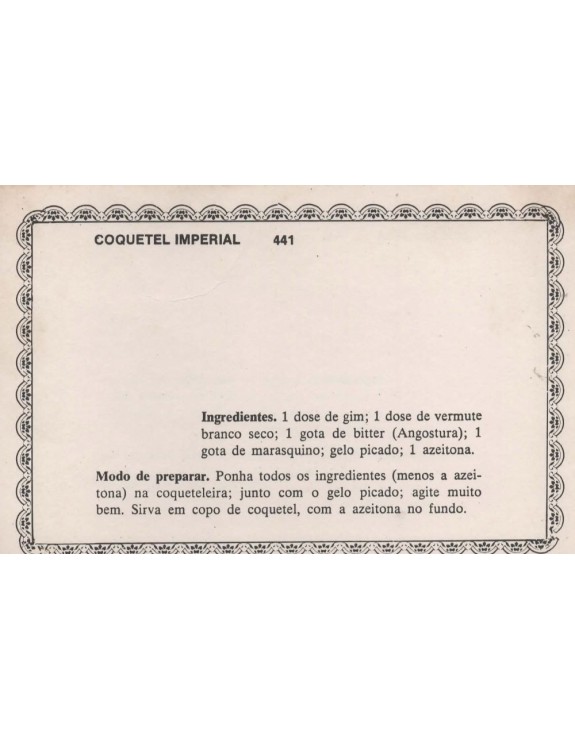 FICHARIO ANTIGO DE RECEITAS 441 E 442