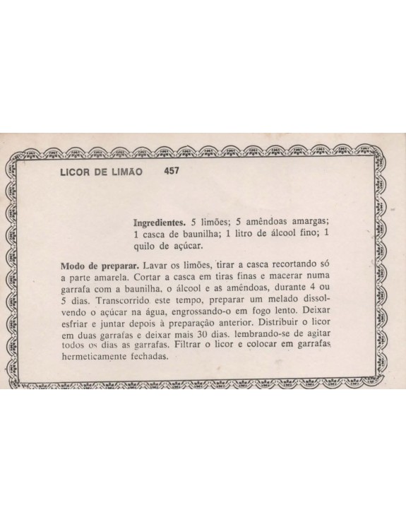 FICHARIO ANTIGO DE RECEITAS 457 E 458