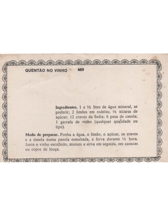 FICHARIO ANTIGO DE RECEITAS 469 E 470