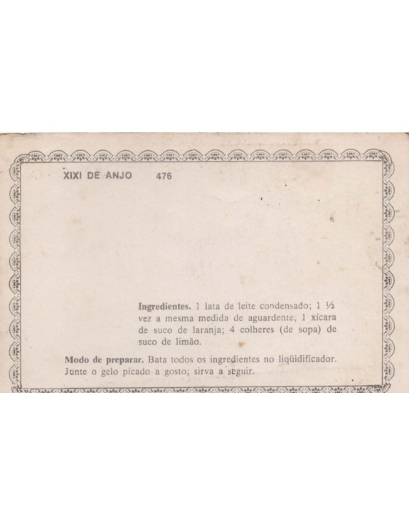 FICHARIO ANTIGO DE RECEITAS 475 E 476
