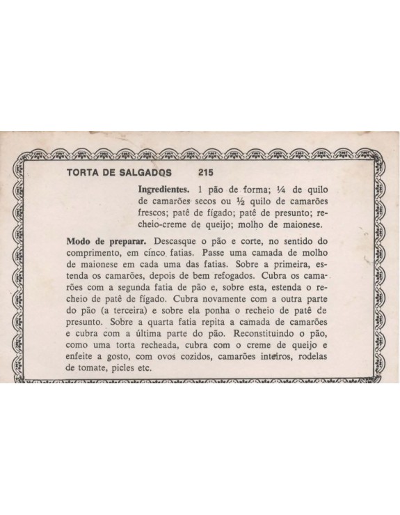 FICHARIO ANTIGO DE RECEITAS 215 E 216