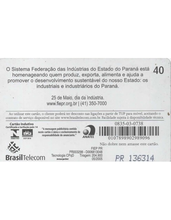 FIEP - 25 DE MAIO - DIA DA INDUSTRIA