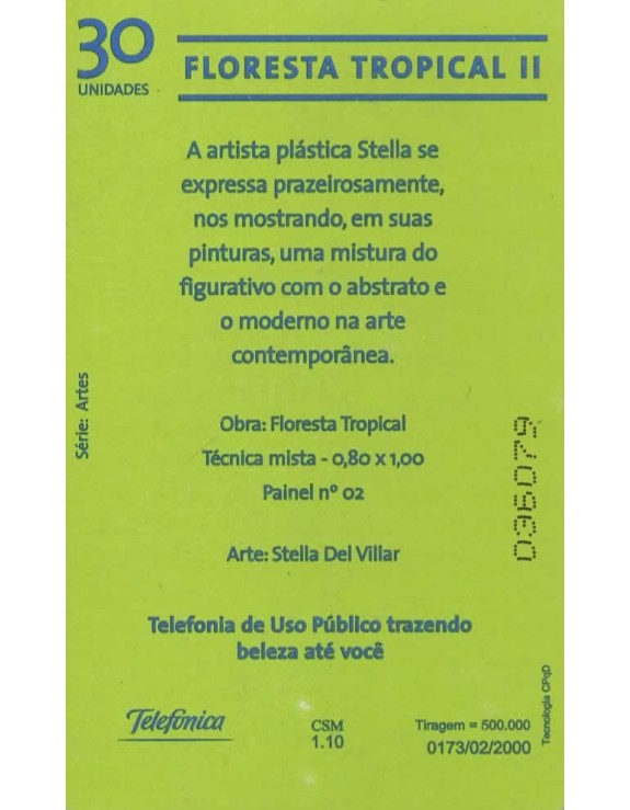 TELEFONICA - SERIE ARTES - FLORESTA TROPICAL II