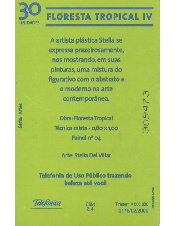 TELEFONICA - SERIE ARTES - FLORESTA TROPICAL IV