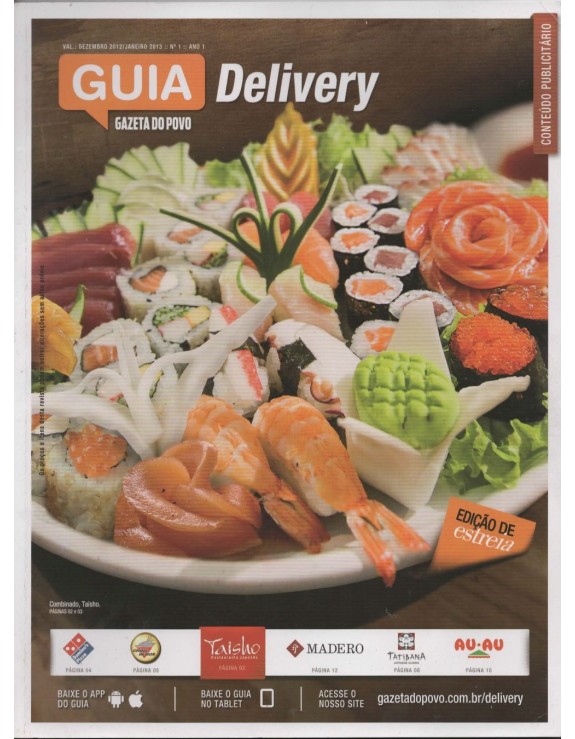 GUIA DELIVERY  NUMERO 01 ANO 01- GAZETA DO POVO 