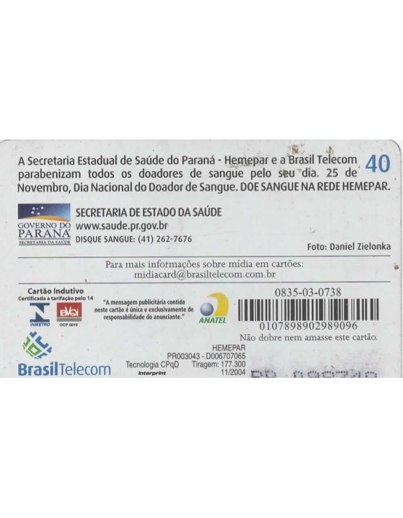 HEMEPAR - 25 DE NOVEMBRO  DIA DO DOADOR DE SANGUE 