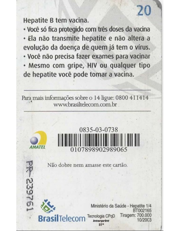 MINISTERIO DA SAUDE - HEPATITE B 1/4