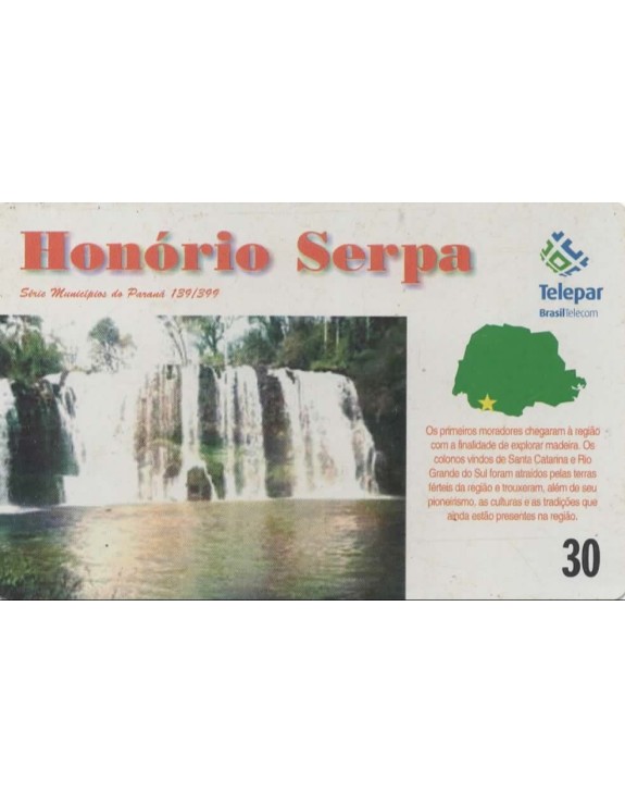 SERIE MUNICIPIOS DO PARANA 139 DE 399 - HONORIO SERPA