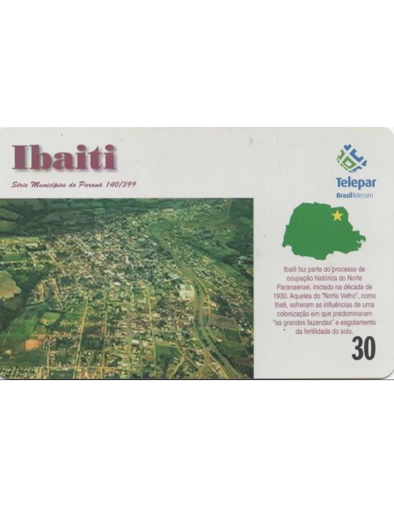 SERIE MUNICIPIOS DO PARANA 140 DE 399 - IBAITI