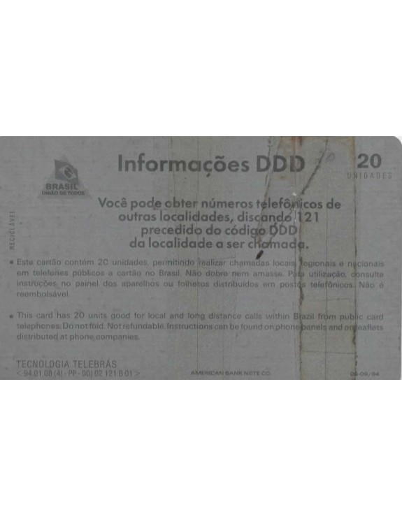 TELEBRAS - INFORMAÇOES DDD