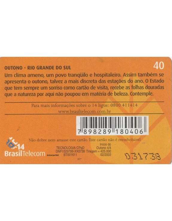 INICIO DE OUTONO 04/04 - RIO GRANDE DO SUL
