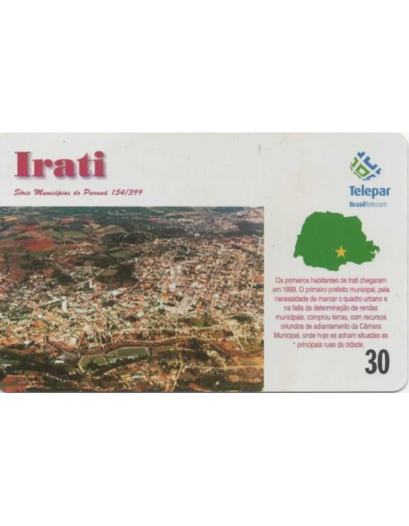 SERIE MUNICIPIOS DO PARANA 154 DE 399 - IRATI