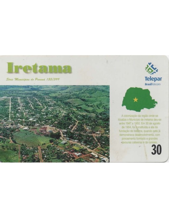 SERIE MUNICIPIOS DO PARANA 155 DE 399 - IRETAMA