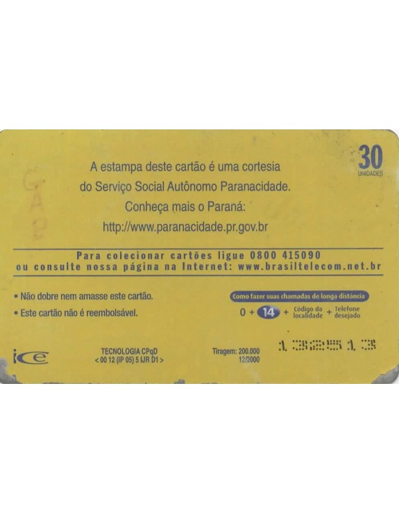 SERIE MUNICIPIOS DO PARANA 160 DE 399 - ITPEJARA DO OESTE
