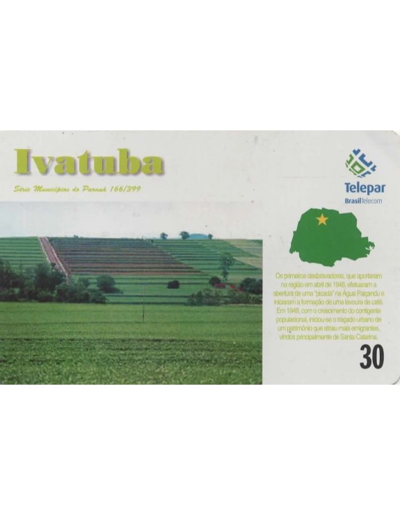 SERIE MUNICIPIOS DO PARANA 166 DE 399 - IVATUBA
