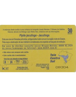 SERIE AVES AMEAÇADAS SE EXTINÇÃO NO PARANA 10/14 - PIPILE JACUTINGA -JACUTINGA