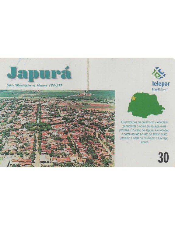 SERIE MUNICIPIOS DO PARANA 174 DE 399 - JAPURA