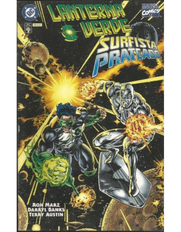 LANTERNA VERDE E SURFISTA PRATEADO