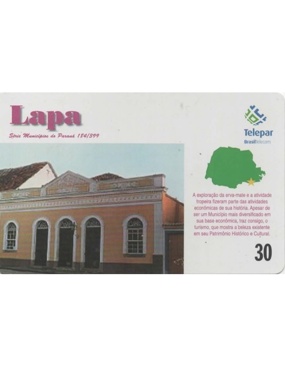 SERIE MUNICIPIOS DO PARANA 184 DE 399 - LAPA
