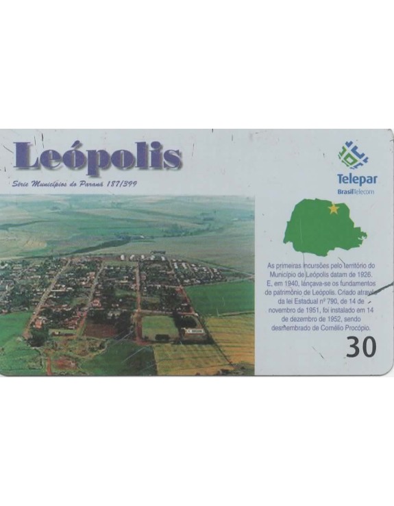 SERIE MUNICIPIOS DO PARANA 187 DE 399 - LEOPOLIS