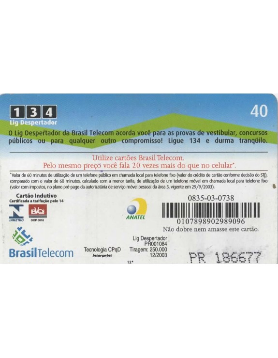 BRASIL TELECOM - LIG DEPERTADOR 134