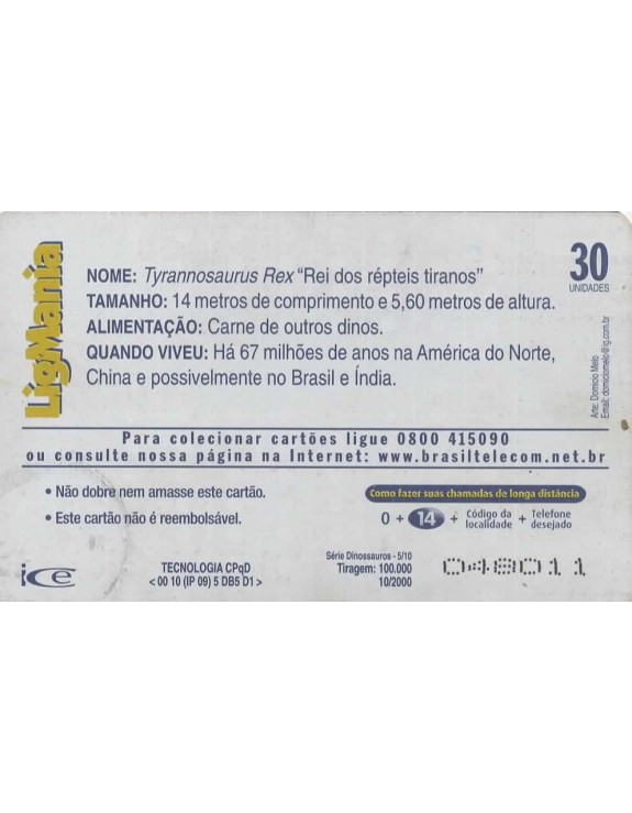 LIGMANIA DINOSSAUROS 05 /10 