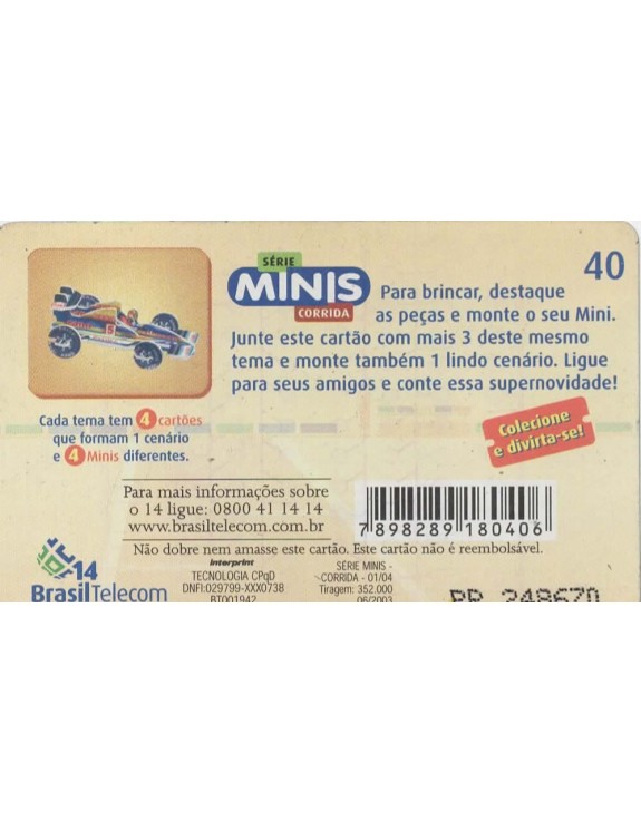 SERIE MINIS CORRIDA 01/04