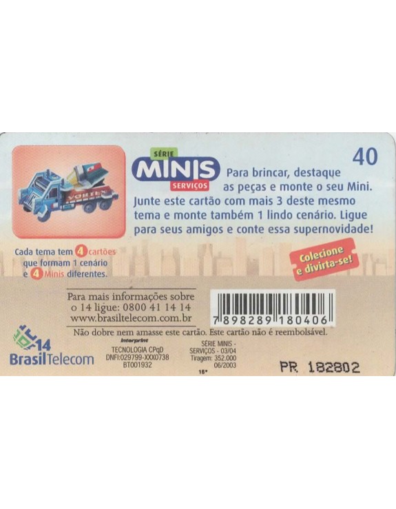 SERIE MINIS SERVIÇOS 03/04