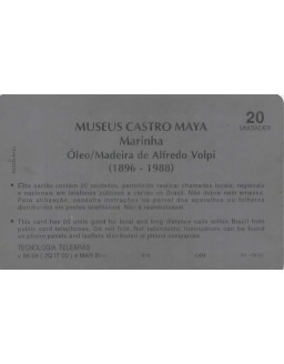SERIE MUSEUS - MUSEU CASTRO MAYA - MARINHA OLEO/MADEIRA DE ALFREDO VOLPI 1896-1988