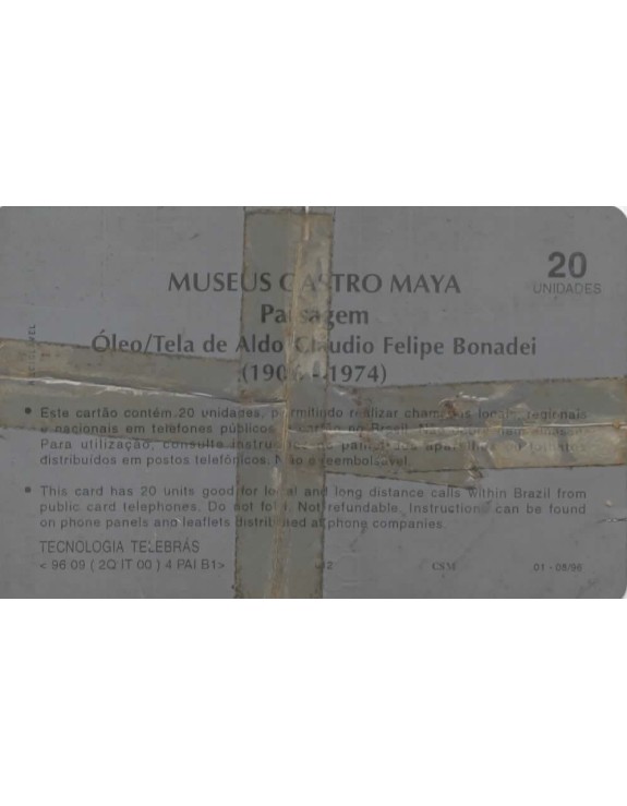 SERIE MUSEUS - MUSEU CASTRO MAYA - PAISAGEM OLEO/TELA DE ALDO CLAUDIO FELIPE BONADEI 1906-1974