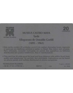 SERIE MUSEUS - MUSEU CASTRO MAYA - TARDE  XILUGRAVURA DE OSWALDO GOELDI 1895-1961