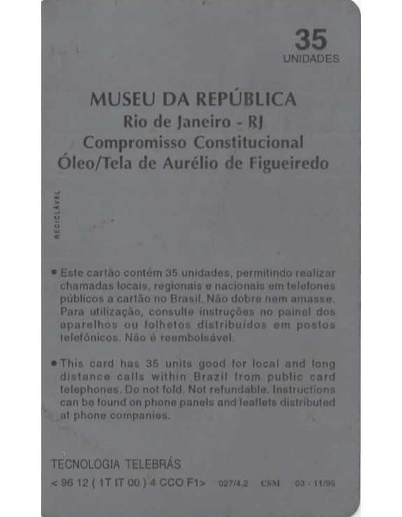 SERIE MUSEUS - MUSEU DA REPUBLICA - RIO DE JANEIRO - RJ - COMPROMISSO CONSTITUCIONAL OLEO/TELA DE AURELIO DE FIGUEIREDO