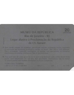SERIE MUSEUS - MUSEU DA REPUBLICA - RIO DE JANEIRO - RJ - LEQUE ALUSIVO A PROCLAMAÇAO DA REPUBLICA DE CH AURANT