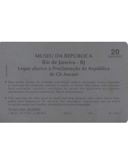 SERIE MUSEUS - MUSEU DA REPUBLICA - RIO DE JANEIRO - RJ - LEQUE ALUSIVO A PROCLAMAÇAO DA REPUBLICA DE CH AURANT