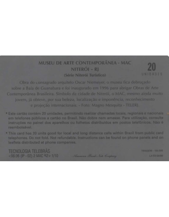 SERIE MUSEUS - MUSEU DE ARTE CONTEMPORANEA - MAC - NITEROI - RJ