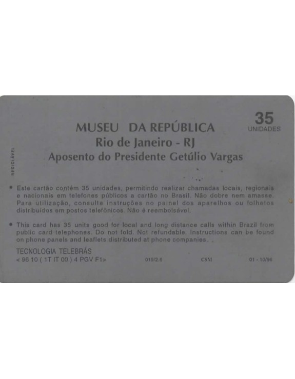 SERIE MUSEUS - MUSEU DA REPUBLICA - RIO DE JANEIRO - RJ - APOSENTO DO PRESIDENTE GETULIO VARGAS